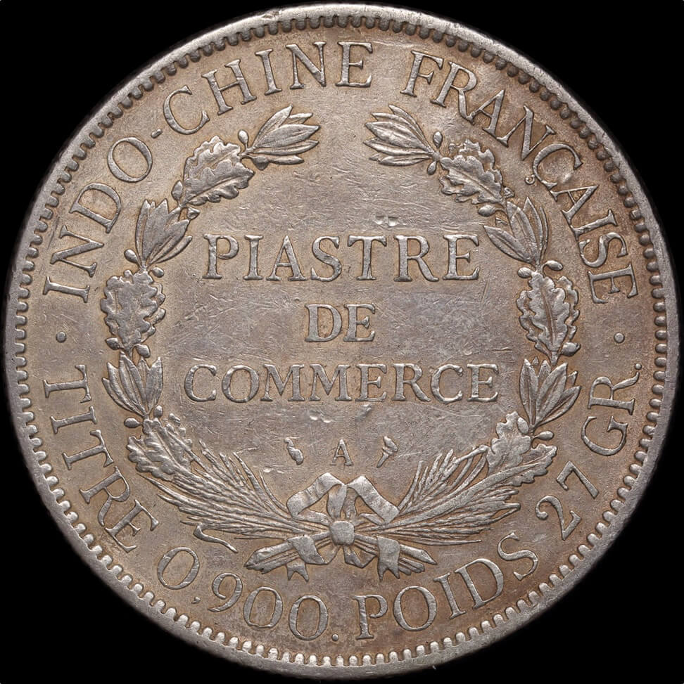 French-Indo China 1900-A Silver Piastre KM#5a.1 good VF product image