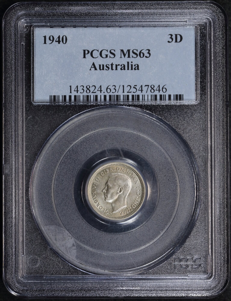 1940 Threepence Choice Unc (PCGS MS63) product image