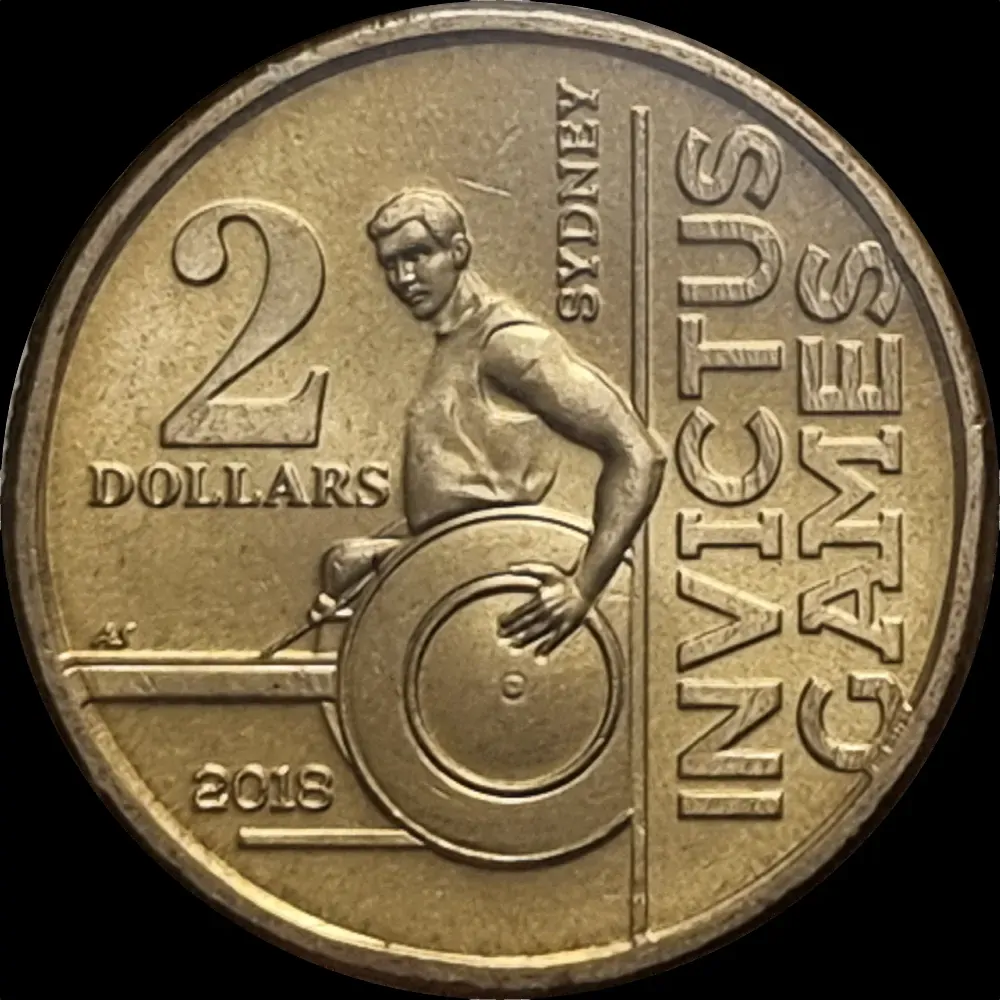 2018 2 Dollar Uncirculated Coin Invictus Games product image