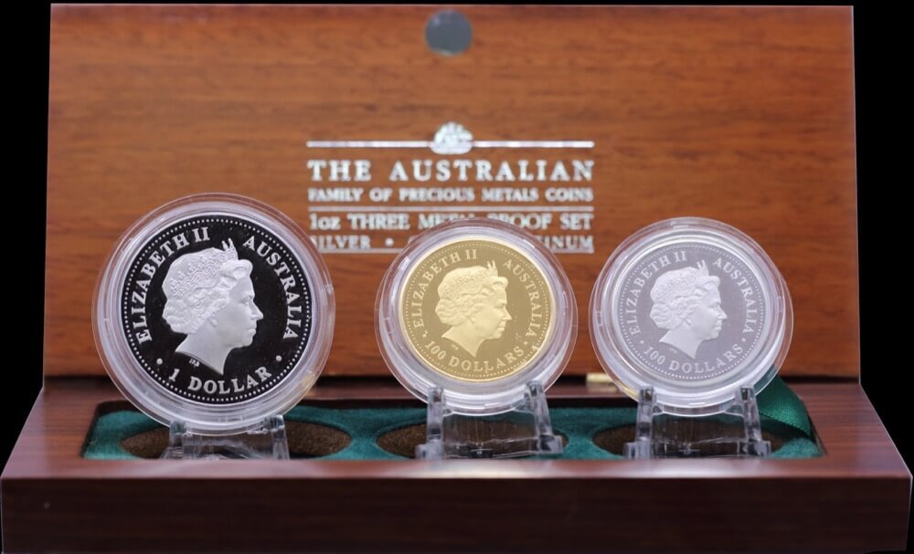 1999 Gold Platinum Silver Family of Precious Metals Proof Coin Set product image