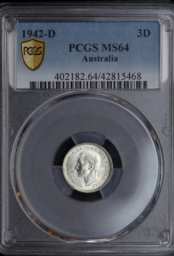 1942-D Threepence Choice Unc (PCGS MS64) product image