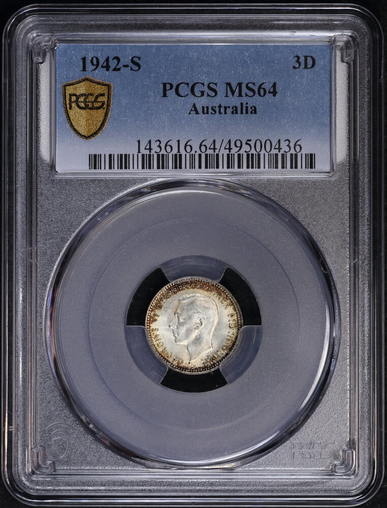 1942-S Threepence Choice Unc (PCGS MS64) product image