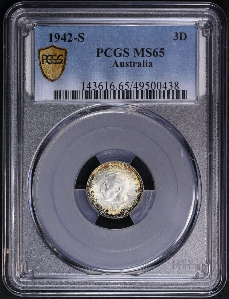 1942-S Threepence Gem Unc (PCGS MS65) product image