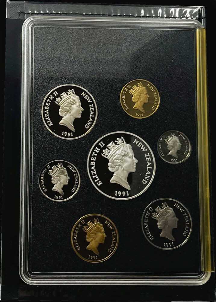 New Zealand 1991 Proof Coin Set Rugby World Cup Sterling & Currency