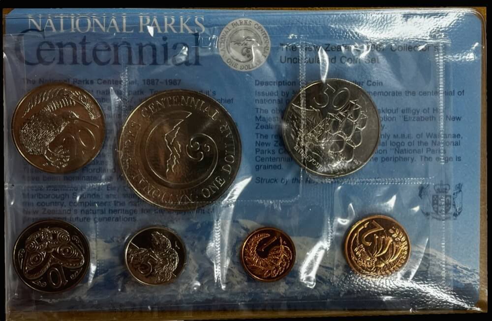 New Zealand 1987 Uncirculated Coin Set - National Parks product image