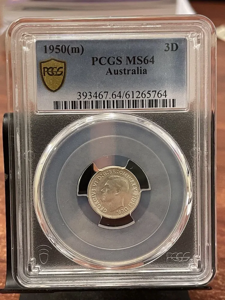 1950 Threepence Choice Unc (PCGS MS64) product image