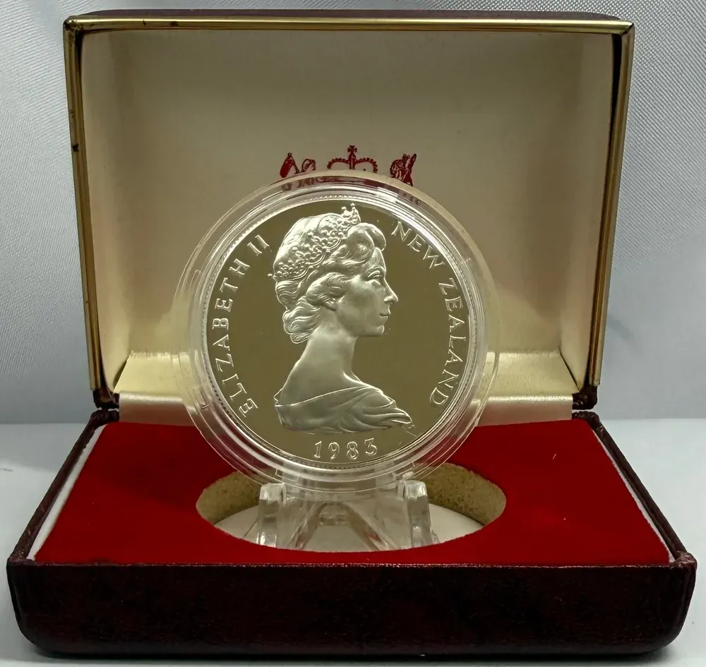New Zealand 1983 Silver 1 Dollar Proof Coin Royal Visit product image