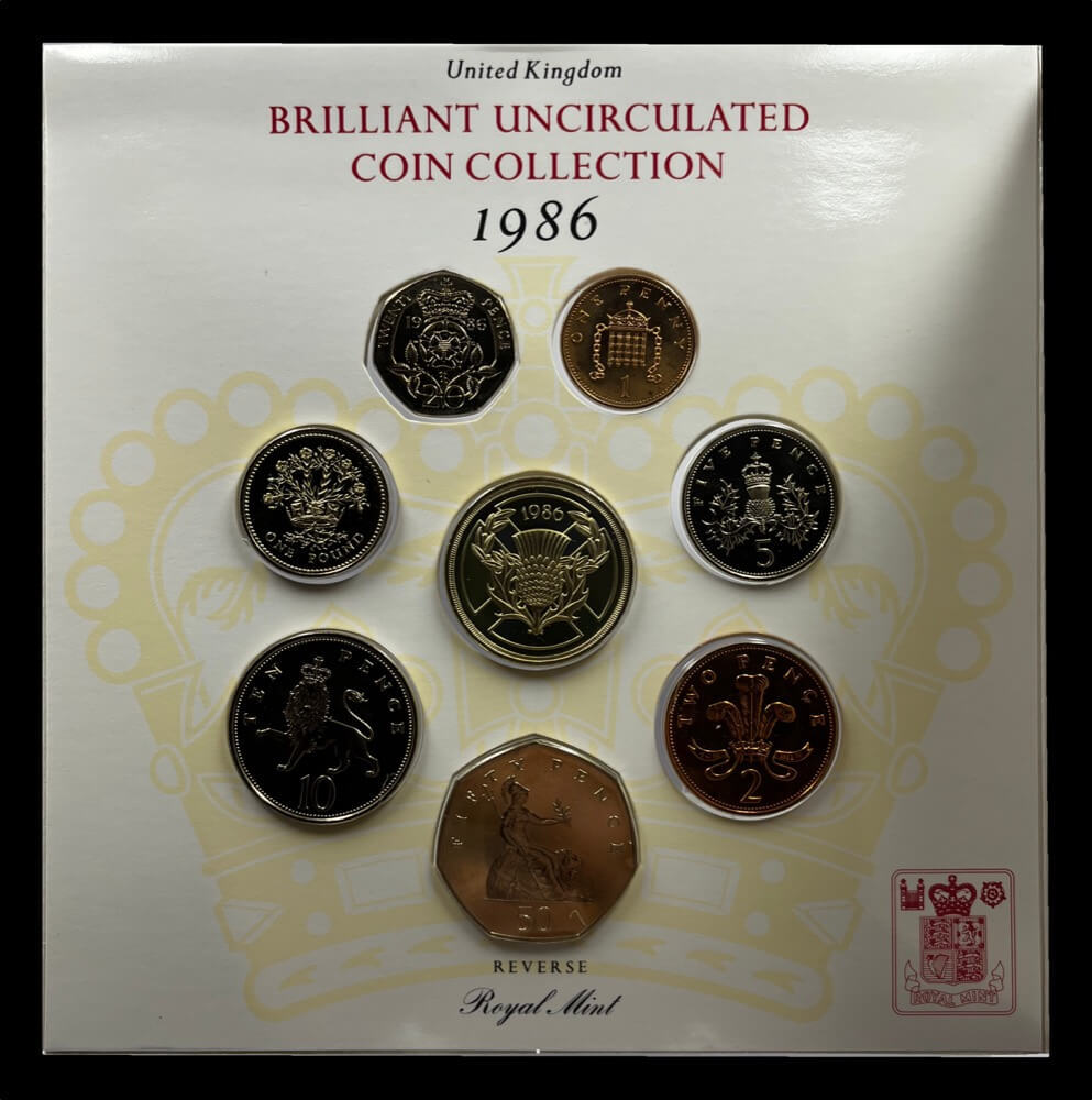 United Kingdom 1986 Uncirculated 8 Coin Set product image