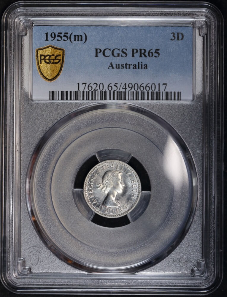 1955 Melbourne Proof Threepence PCGS PR65 product image