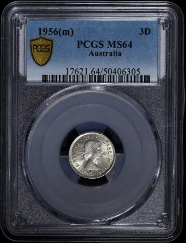 1956 Threepence Choice Unc (PCGS MS64) product image