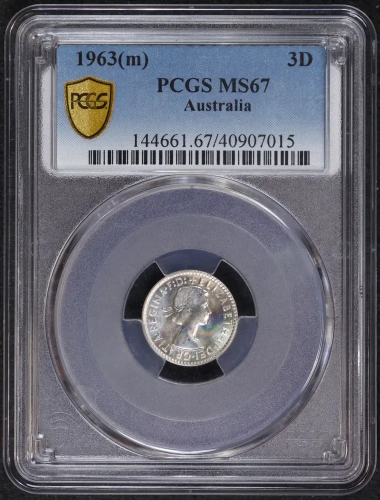 1963 Threepence Gem Unc (PCGS MS67) product image