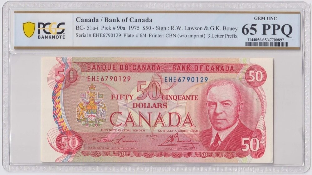Canada 1975 50 Dollars Lawson/Bouey P#90a Gem Unc PCGS 65 PPQ product image