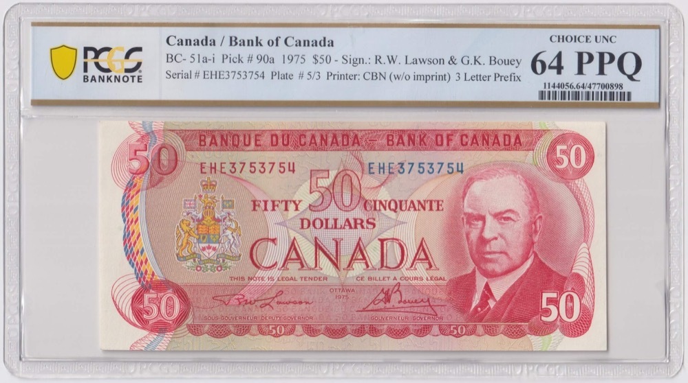 Canada 1975 50 Dollars Lawson/Bouey P#90a Choice Unc PCGS 64 PPQ product image
