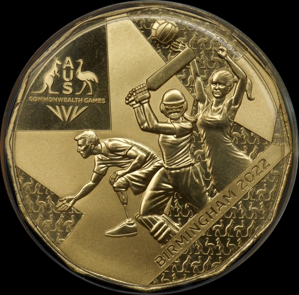 2022 Gold Plated 50 Cent Uncirculated Coin Australian Commonwealth Games Team product image