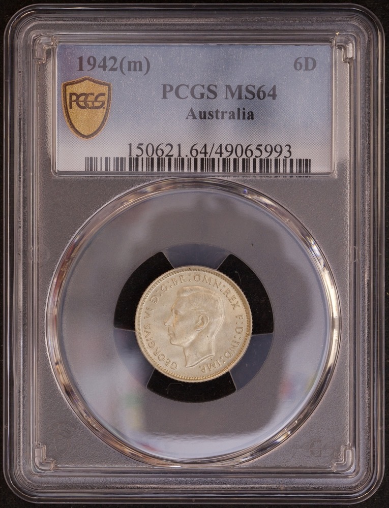 1942 Sixpence Choice Unc (PCGS MS64) product image