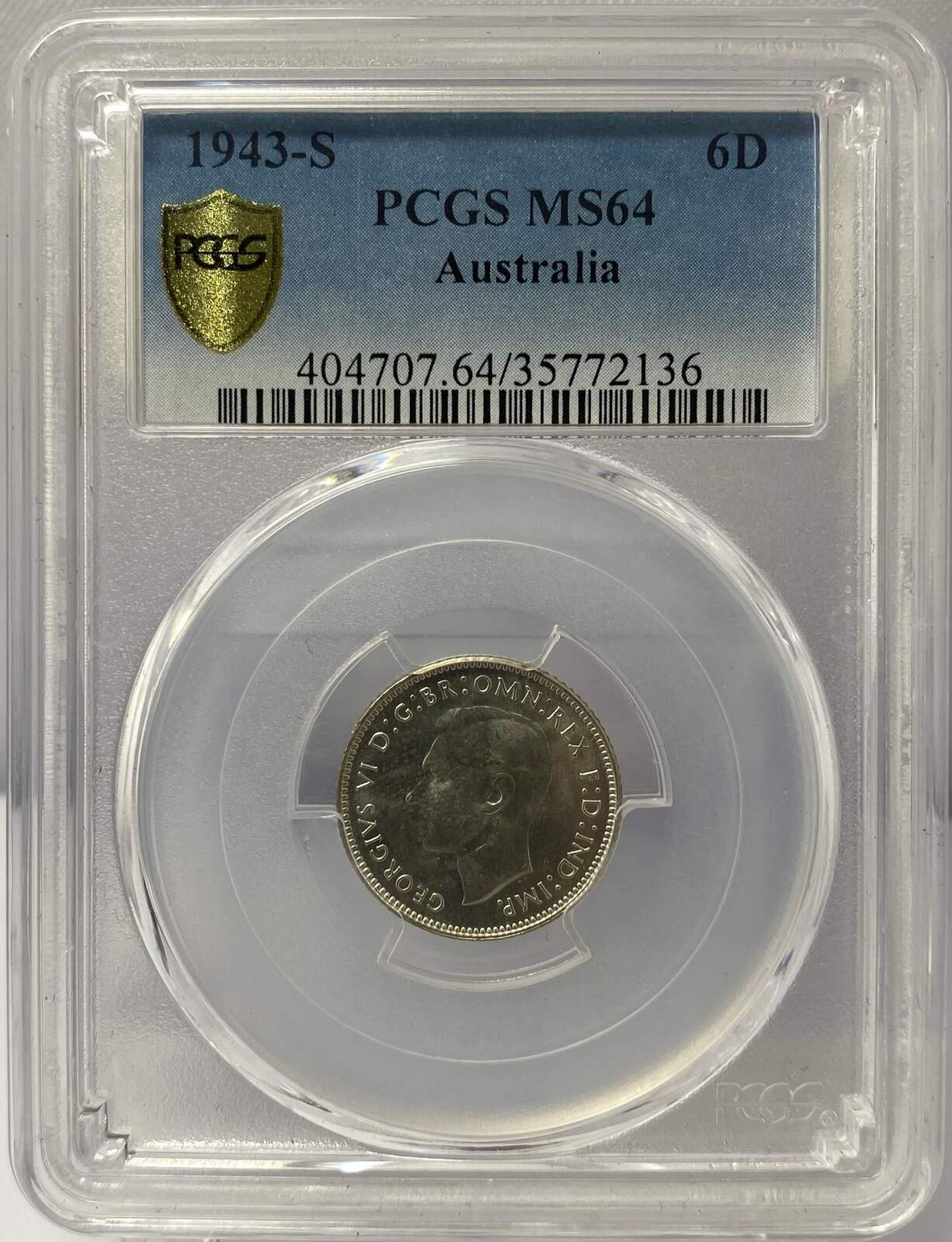 1943-S Sixpence Choice Unc (PCGS MS64) product image