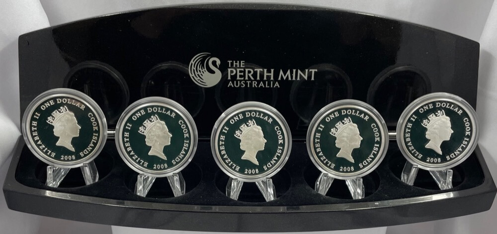 Cook Islands 2008 Gilded 1oz 5 Coin Proof Set - Antonov Aircraft product image