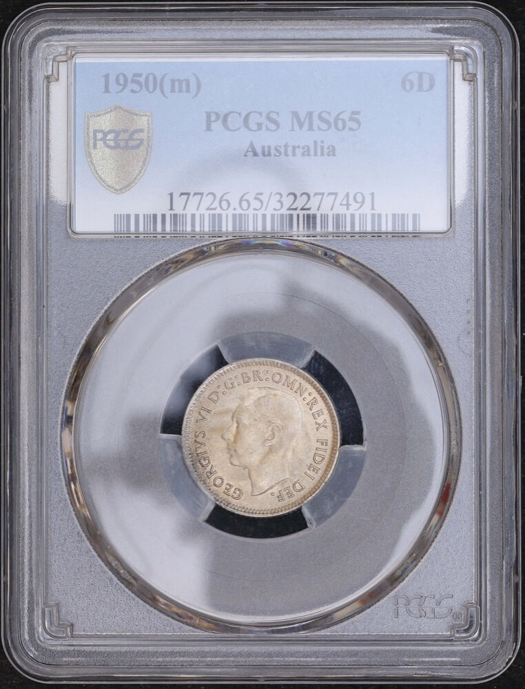 1950 Sixpence Gem Unc (PCGS MS65) product image