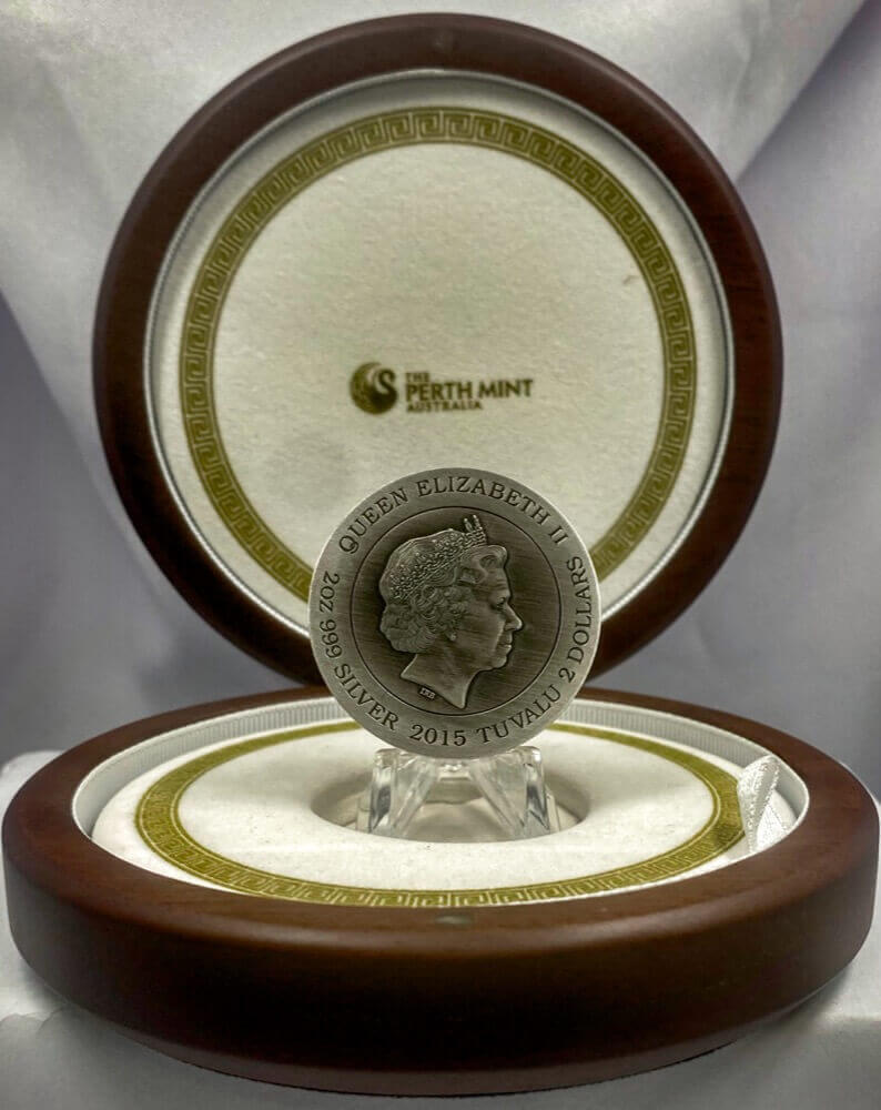 Tuvalu 2015 2oz Silver Proof Coin Goddesses of Olympus - Hera product image