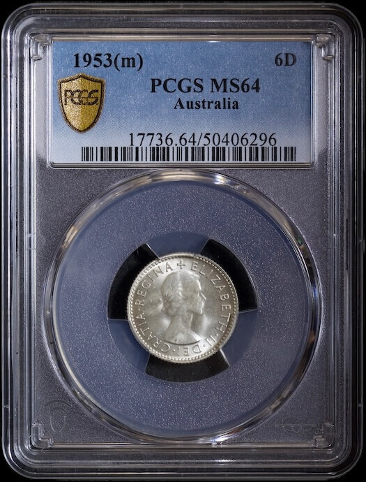 1953 Sixpence Choice Unc (PCGS MS64) product image