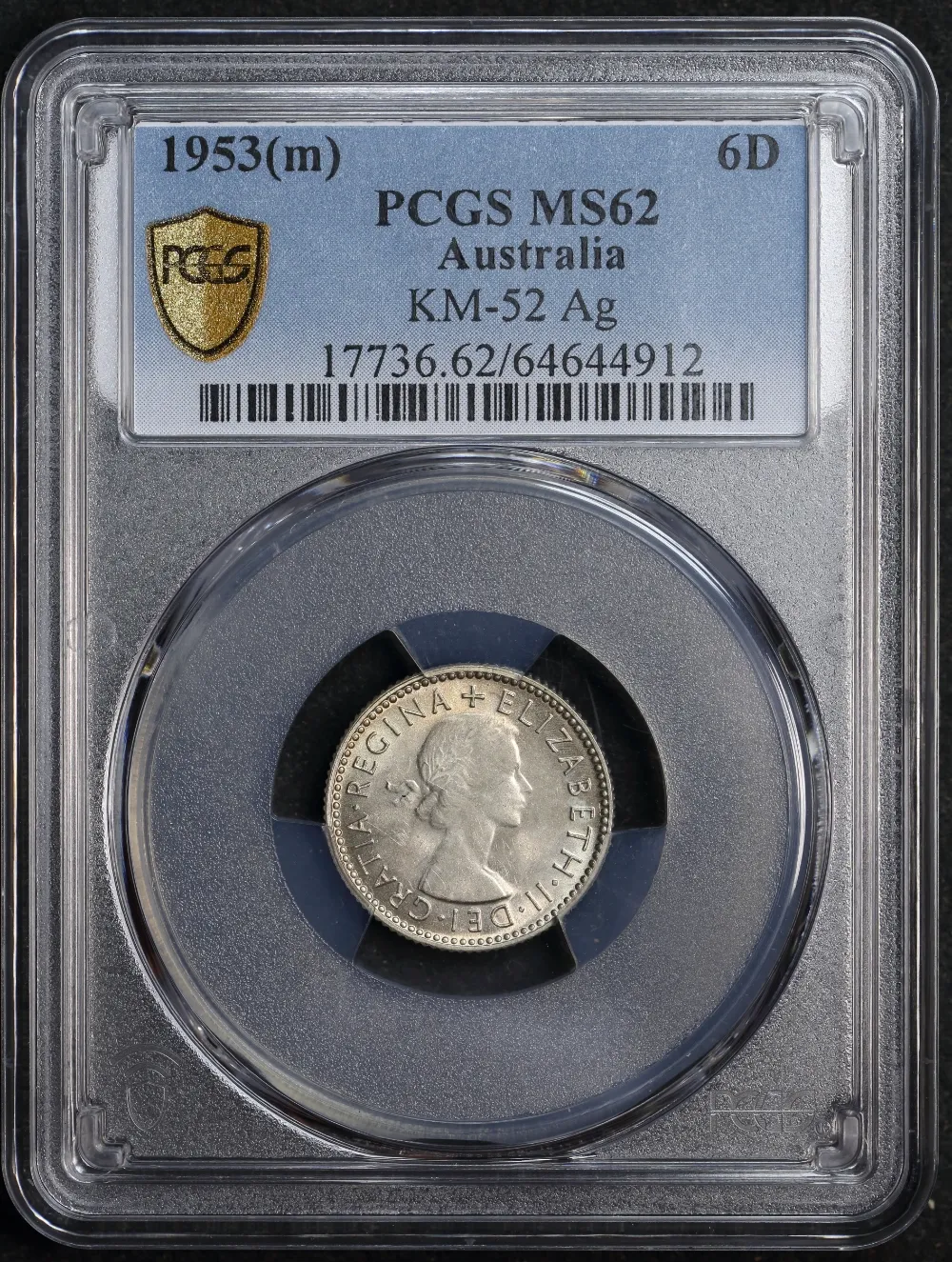 1953 Sixpence PCGS MS62 product image