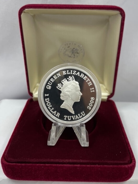 Tuvalu 2008 Silver 1oz Proof Coin - Merry Christmas product image