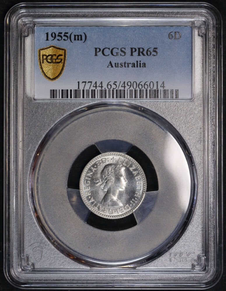 1955 Melbourne Proof Sixpence PCGS PR65 product image