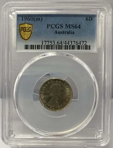 1960 Sixpence Choice Unc (PCGS MS64) product image