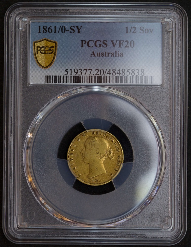1861/0 Sydney Mint Type II Half Sovereign PCGS VF20 product image