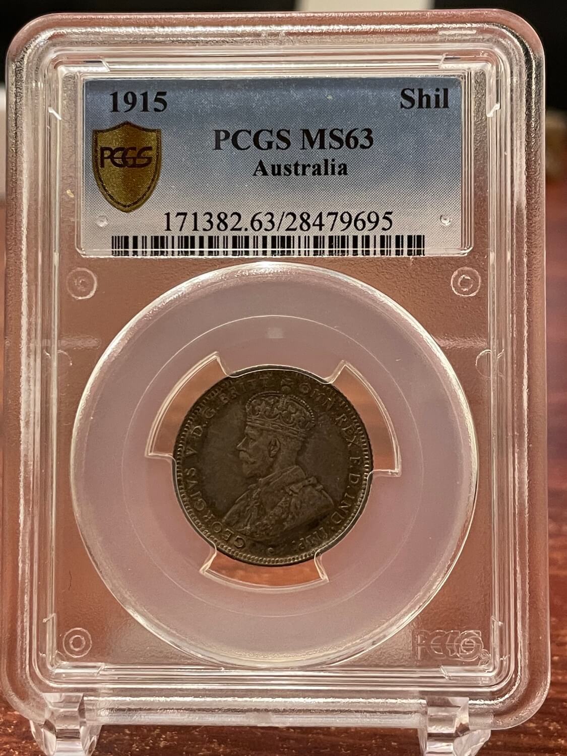 1915 London Shilling Choice Unc (PCGS MS63) product image