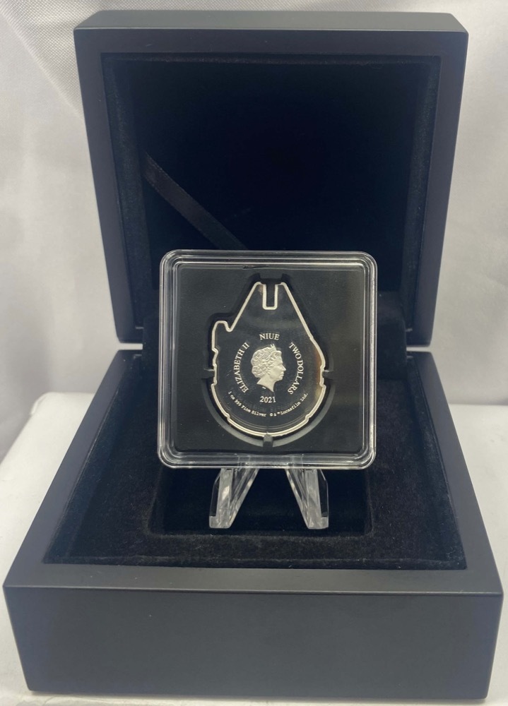 Niue 2021 Silver One Ounce Shaped Proof Coin - Millennium Falcon product image