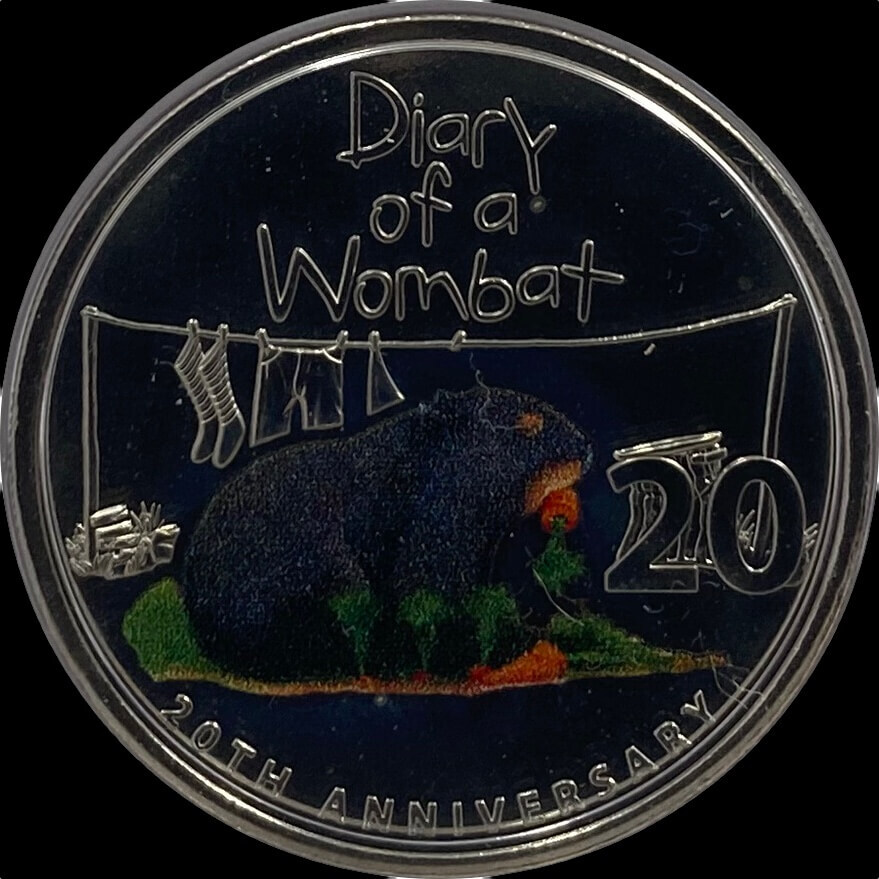 2022 Coloured 20 Cent Uncirculated Coin Diary of a Wombat product image