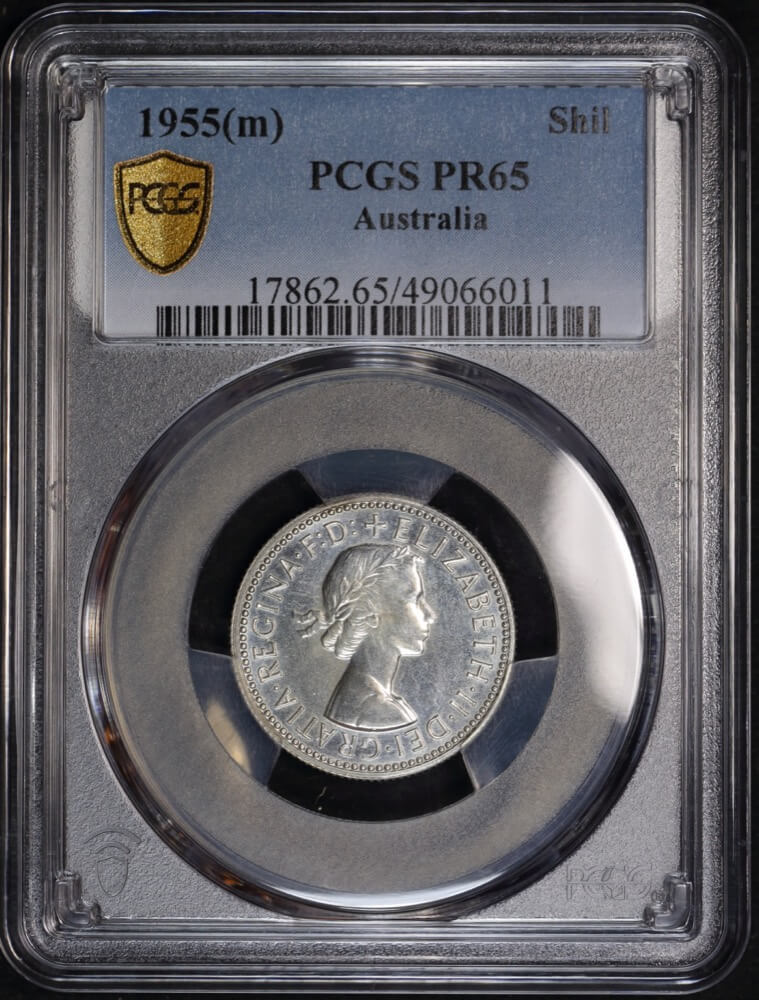 1955 Melbourne Proof Shilling PCGS PR65 product image
