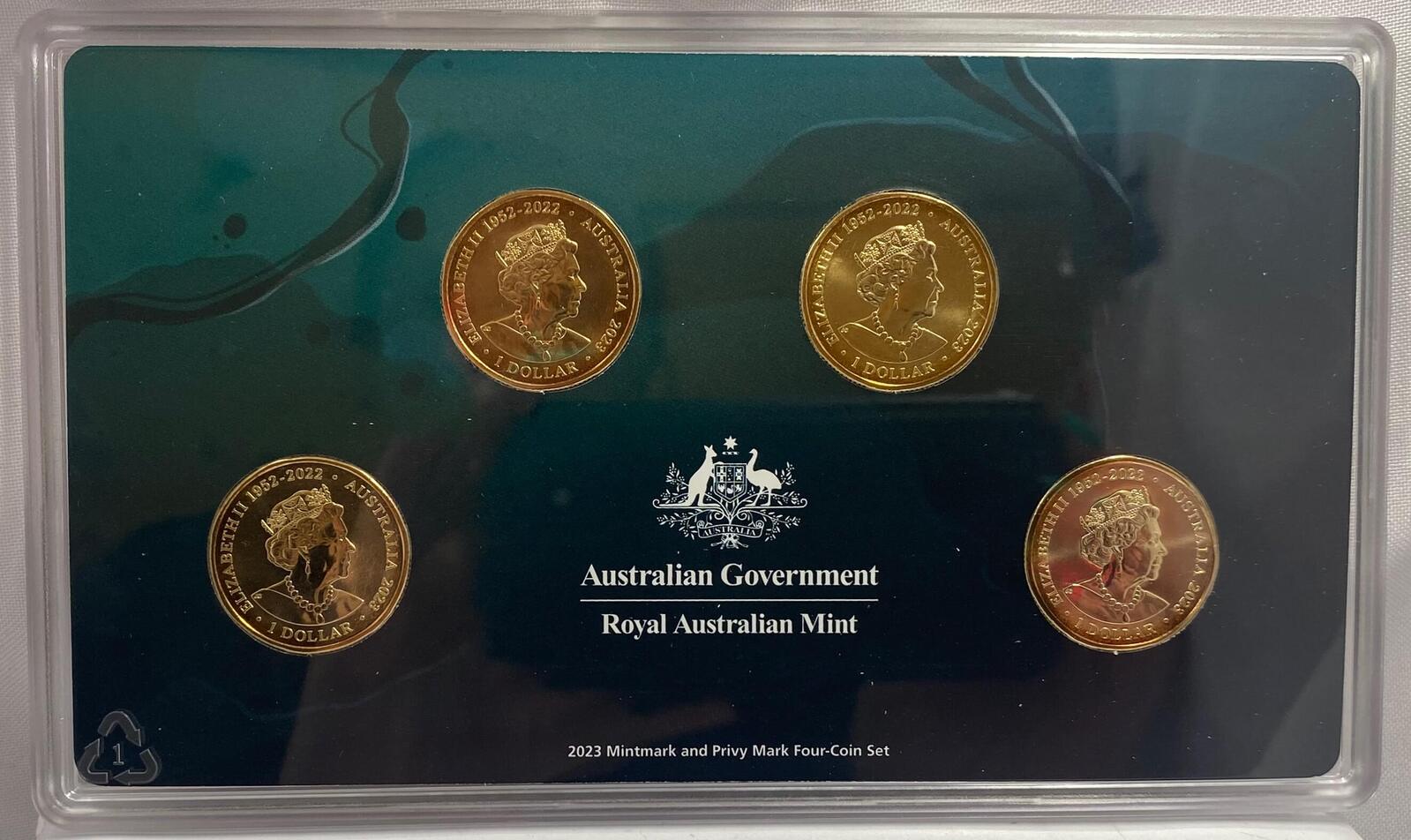 2023 1 Dollar Mintmark and Privy Mark 4 Coin Set Creatures of The Deep Tripodfish product image