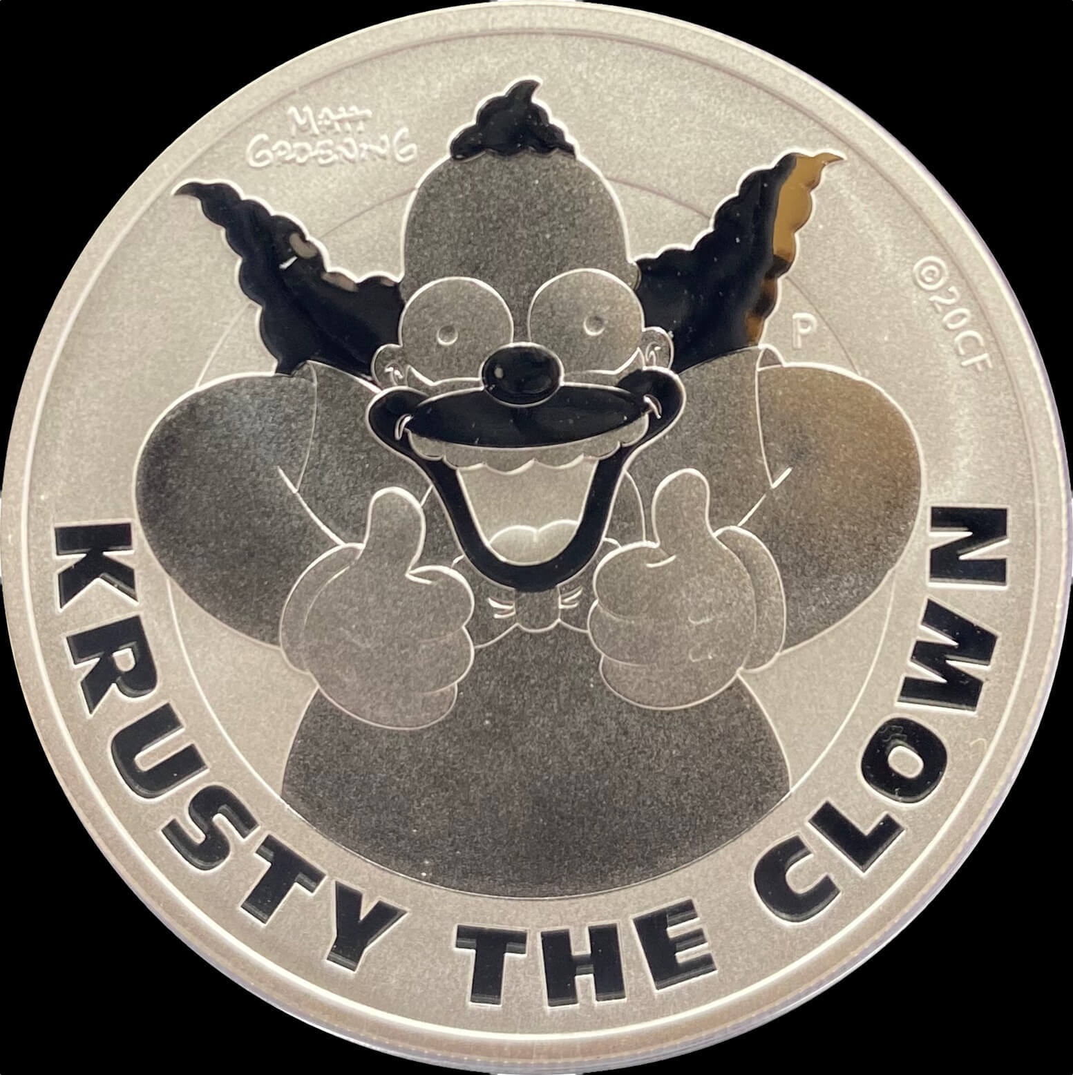 Tuvalu 2020 1oz Silver Uncirculated Coin The Simpsons - Krusty the Clown product image
