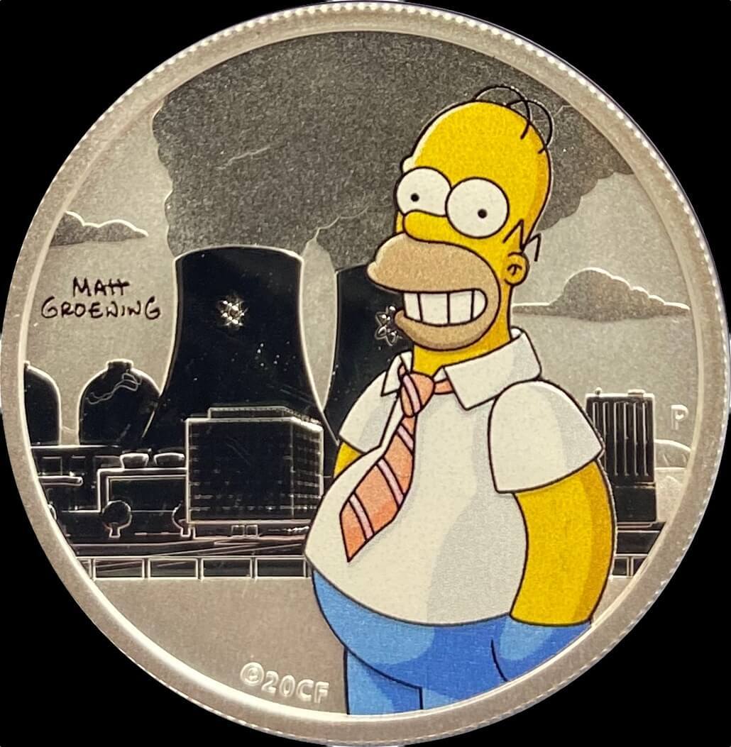 Tuvalu 2020 1/2oz Coloured Uncirculated Coin The Simpsons - Homer product image