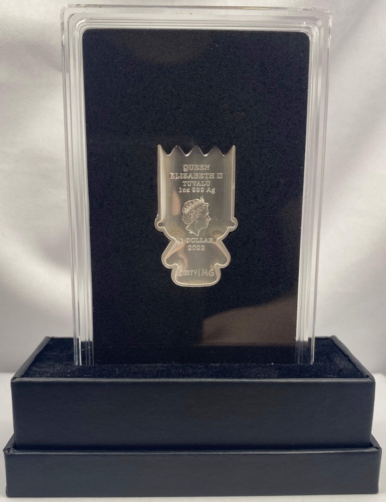 Tuvalu 2022 1oz Silver Minted Mini Coin - Bart Simpson product image