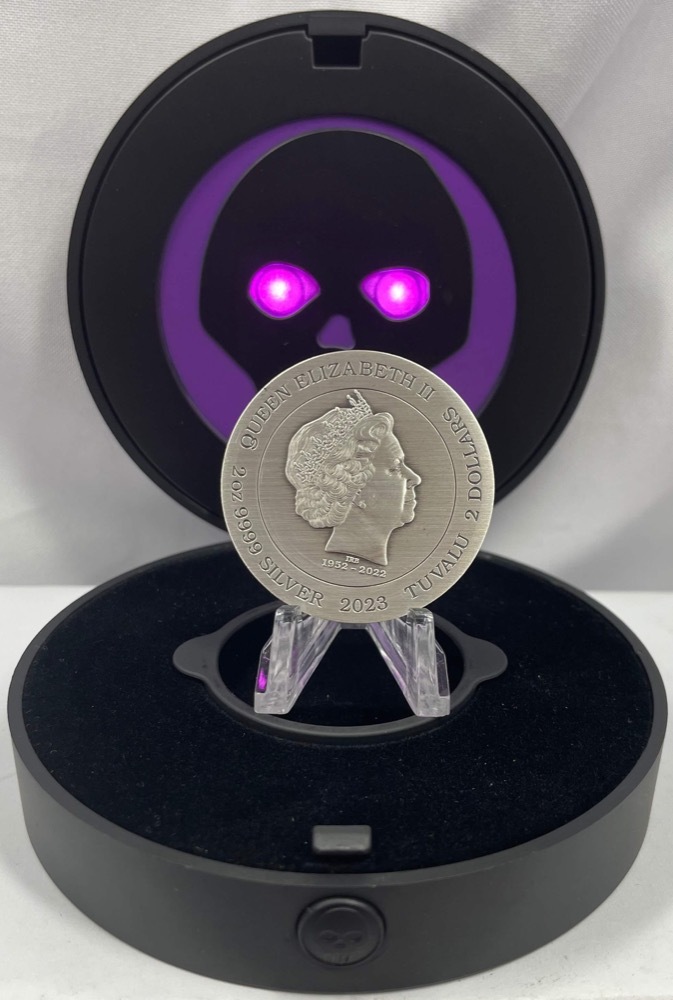 Tuvalu 2023 2oz Silver Antiqued Coin - The Phantom product image