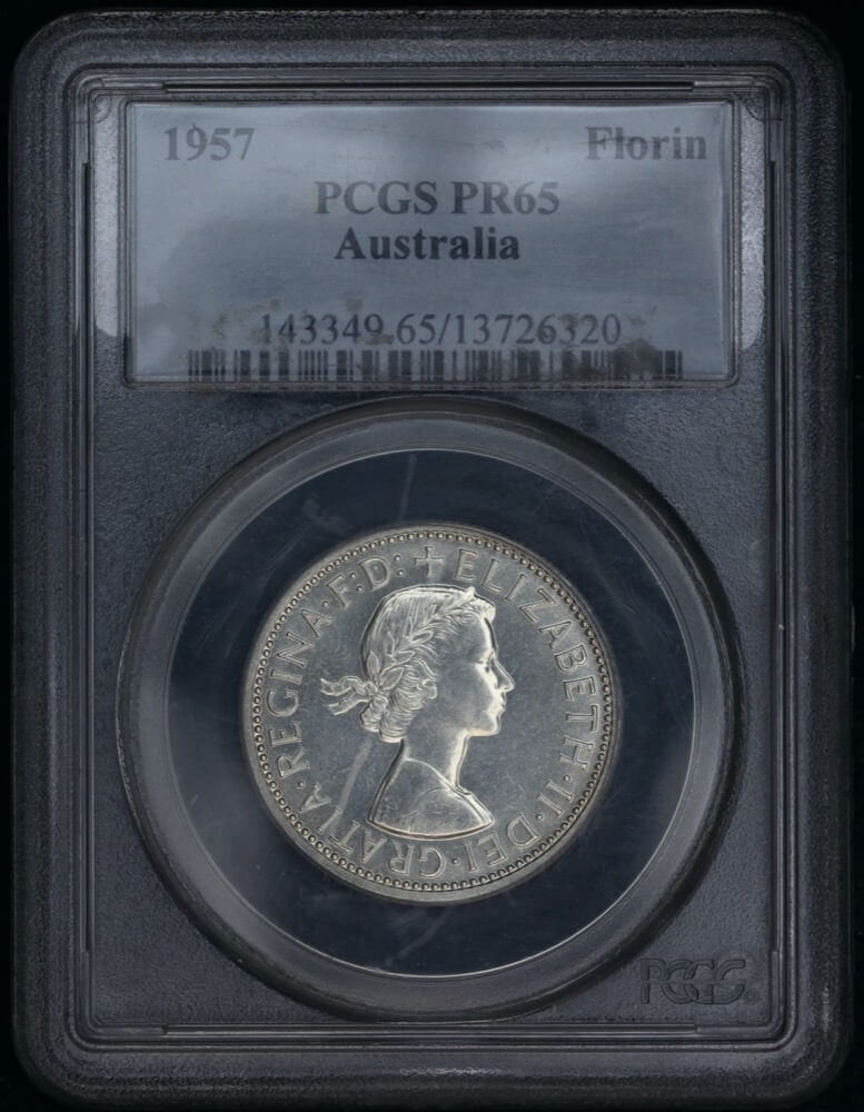 1957 Melbourne Proof Florin PCGS PR65 product image