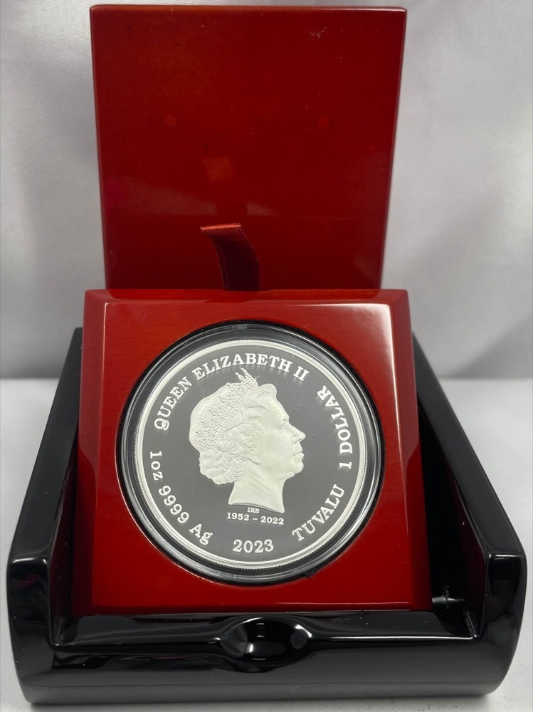 Tuvalu 2023 1oz Silver Proof Coin Danger - Australia's Tiger Shark product image