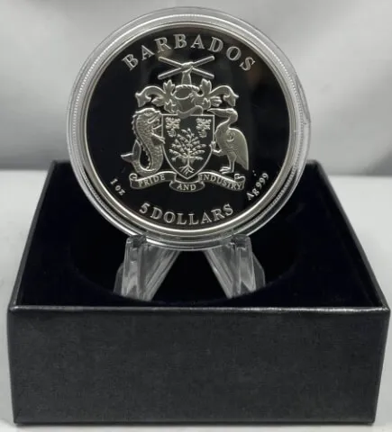 Barbados 2022 1oz Fine Silver Coin From Queen to King - The Royal Succession product image