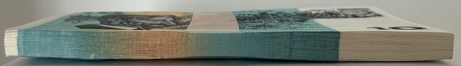 1991 $10 Note Bundle Paper Fraser/Cole With PIL R313a Uncirculated product image