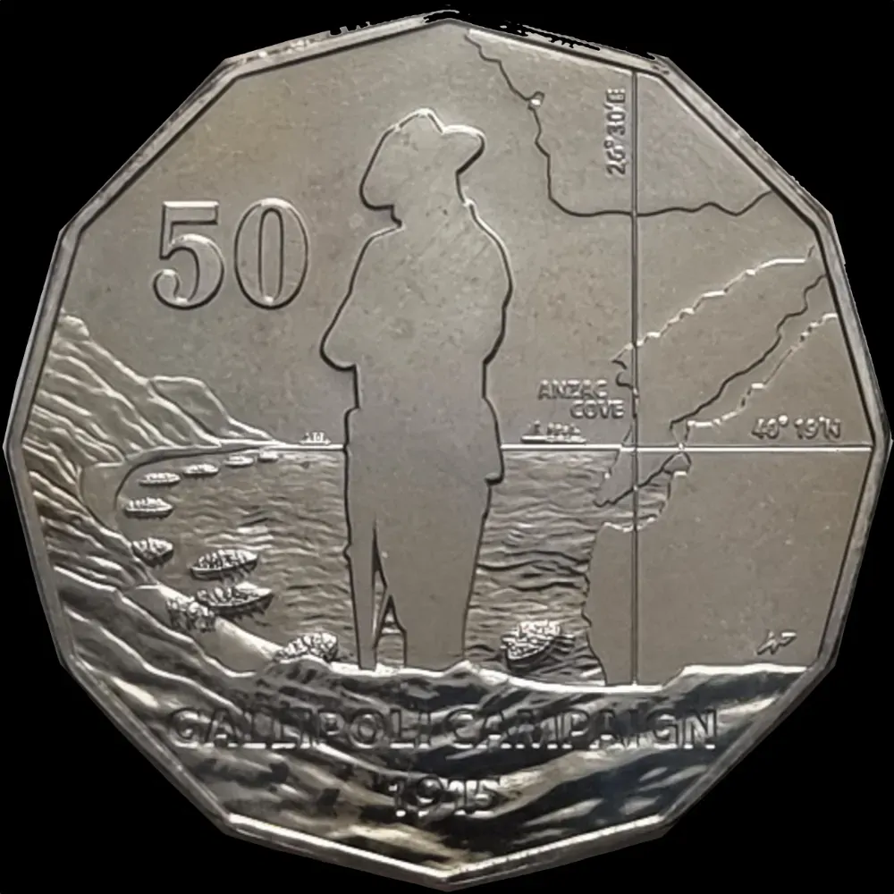2014 50 Cent Uncirculated Coin Australia At War - Gallipoli Campaign product image