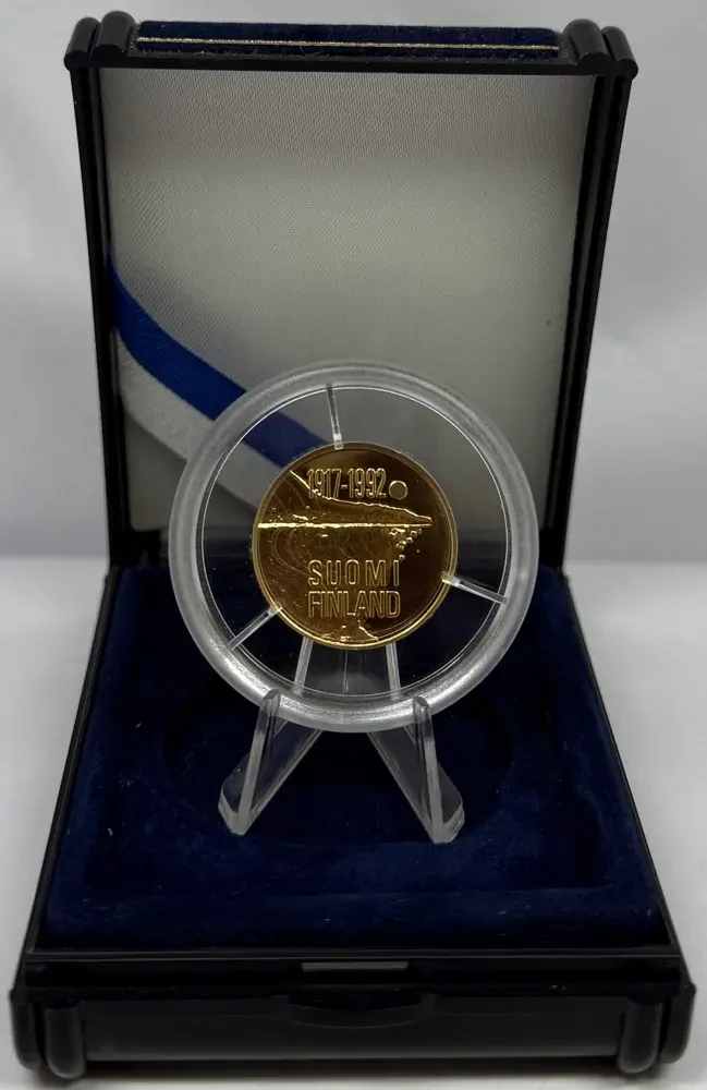 Finland 1992 Gold 1000 Markka 75th Anniversary Independence product image