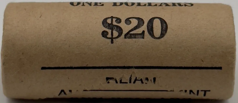 1984 One Dollar Coin Mint Roll Mob of Roos Heads/Tails product image