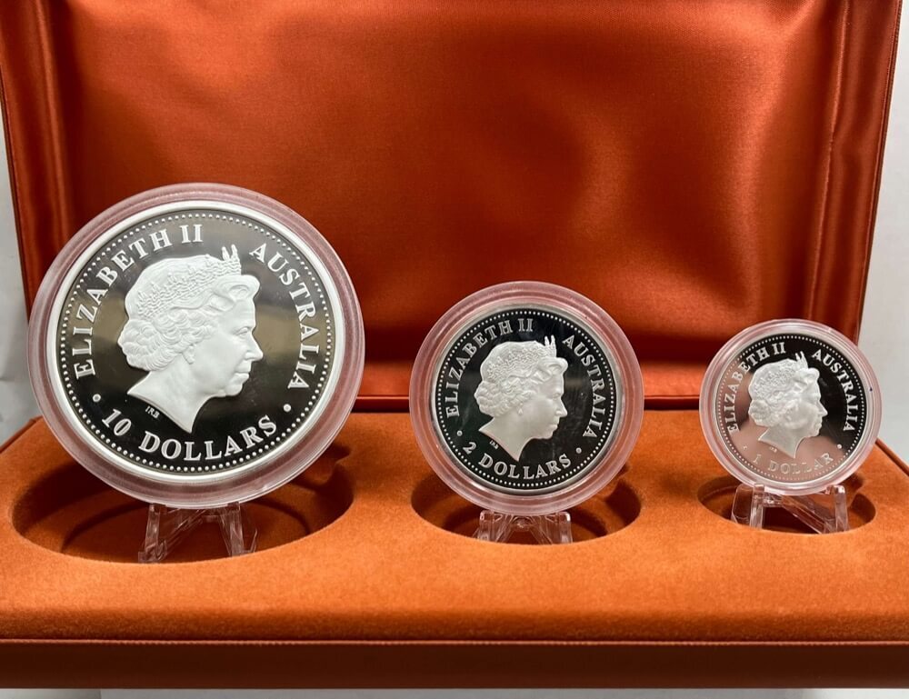 2001 Silver Proof Three Coin Kookaburra Set - Evolution of the Calendar product image