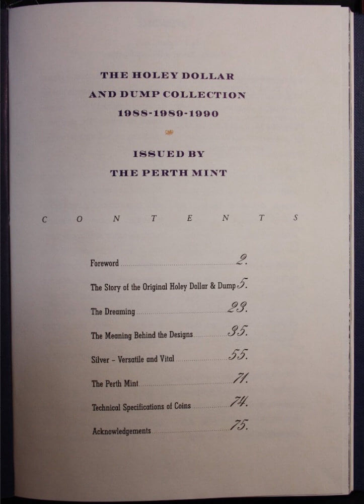 Perth Mint 1988 - 1990 Silver Holey Dollar And Dump Book product image