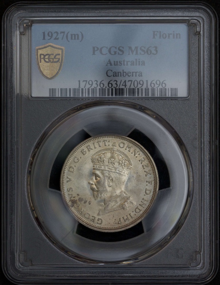 1927 Florin Canberra Choice Unc (PCGS MS63) product image