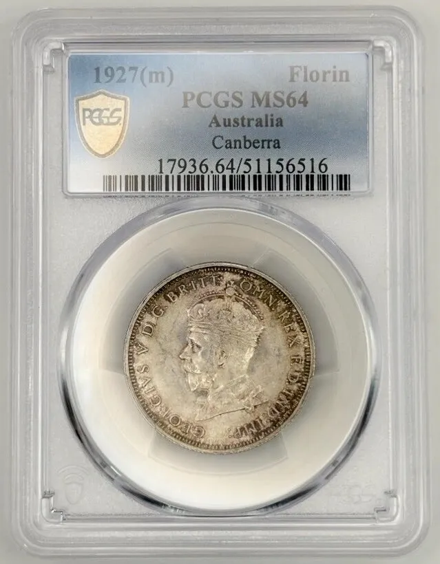 1927 Florin Canberra Choice Unc (PCGS MS64) product image