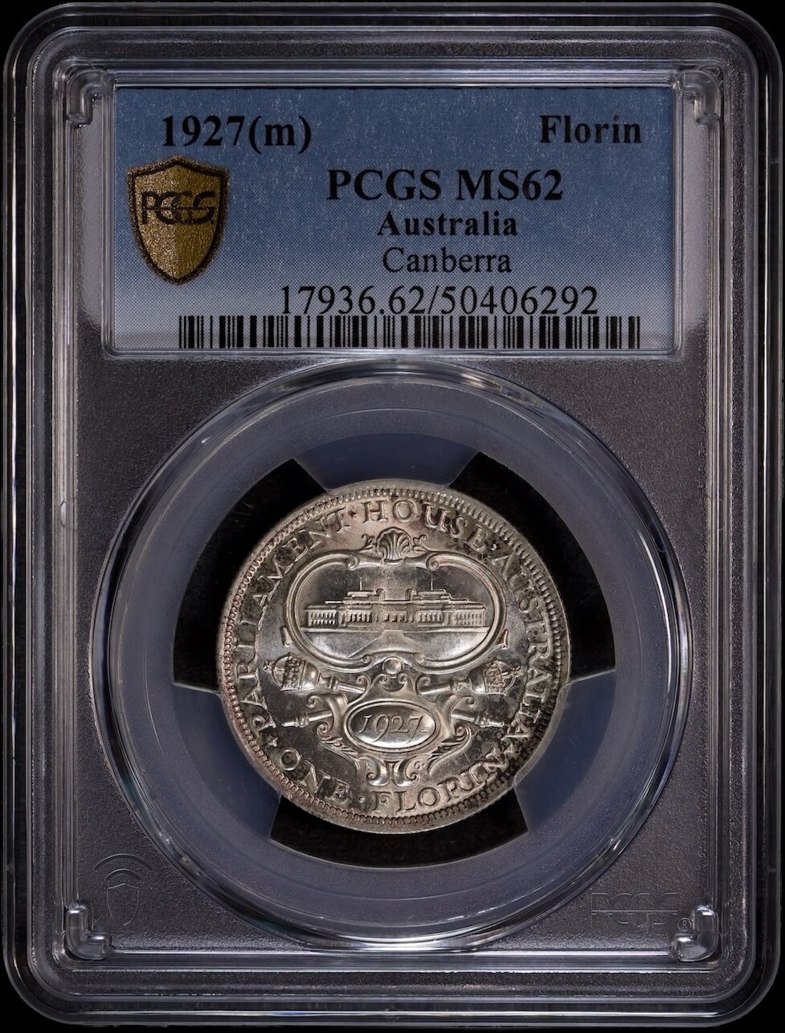 1927 Florin Canberra Unc (PCGS MS62) product image